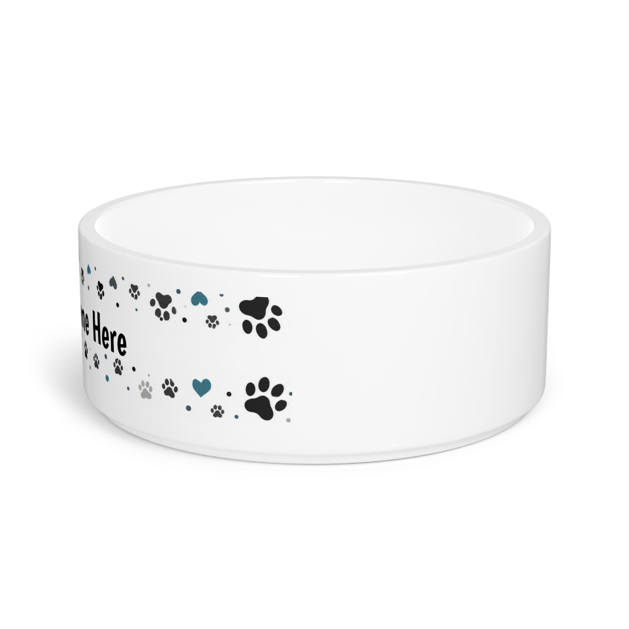 Personalized Pet Bowl — Custom Name Ceramic Dog &amp; Cat Bowl