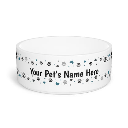 Personalized Pet Bowl — Custom Name Ceramic Dog &amp; Cat Bowl