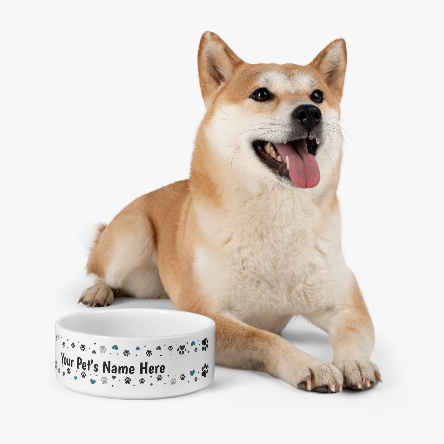 Personalized Pet Bowl — Custom Name Ceramic Dog &amp; Cat Bowl