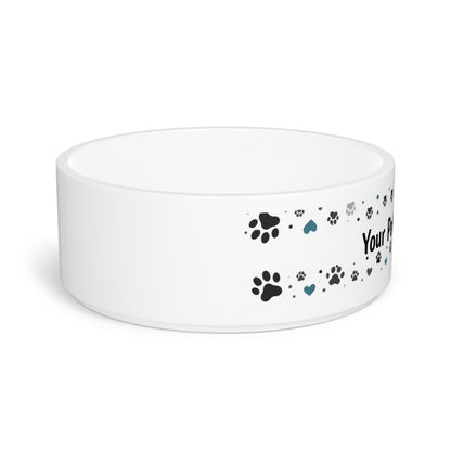 Personalized Pet Bowl — Custom Name Ceramic Dog &amp; Cat Bowl